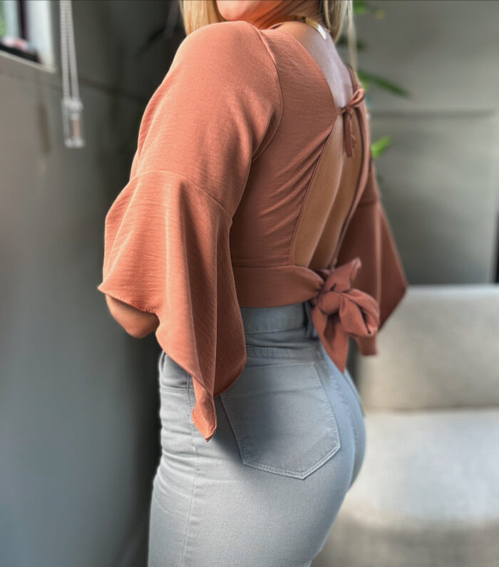 cropped lauana marrom cropped lauana marrom