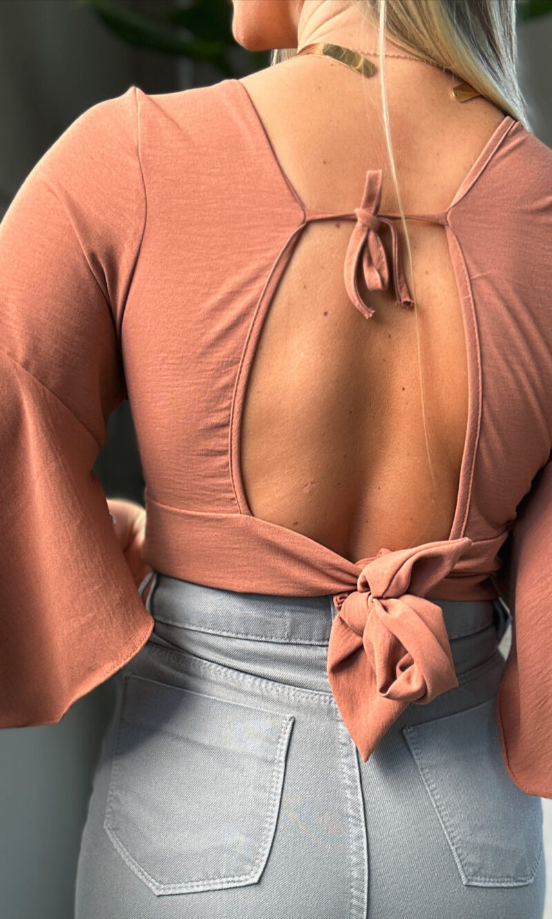 cropped lauana marrom