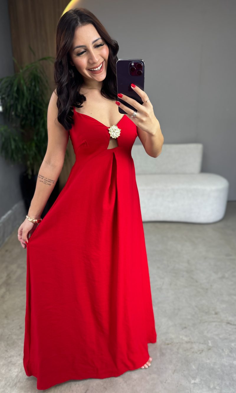 vestido gloria vermelho