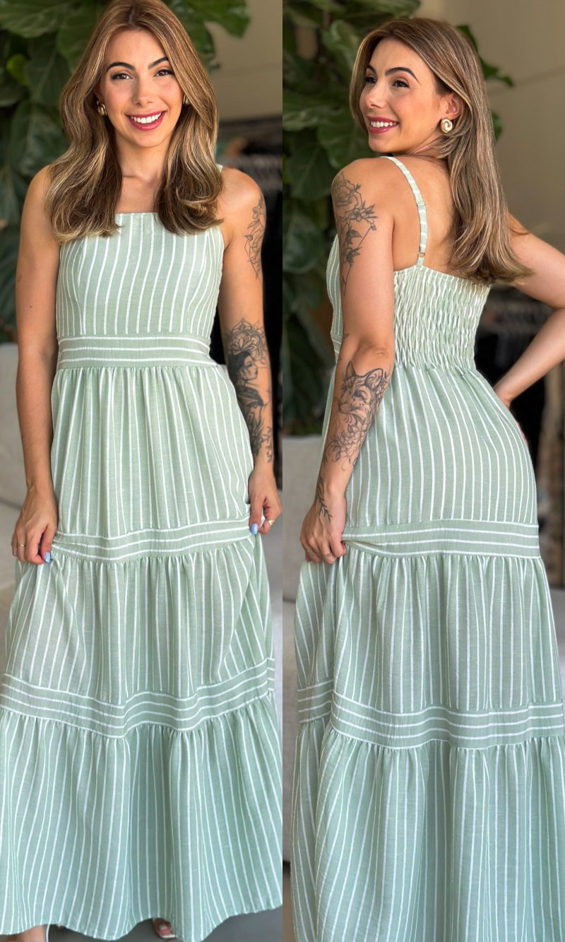 vestido cora verde