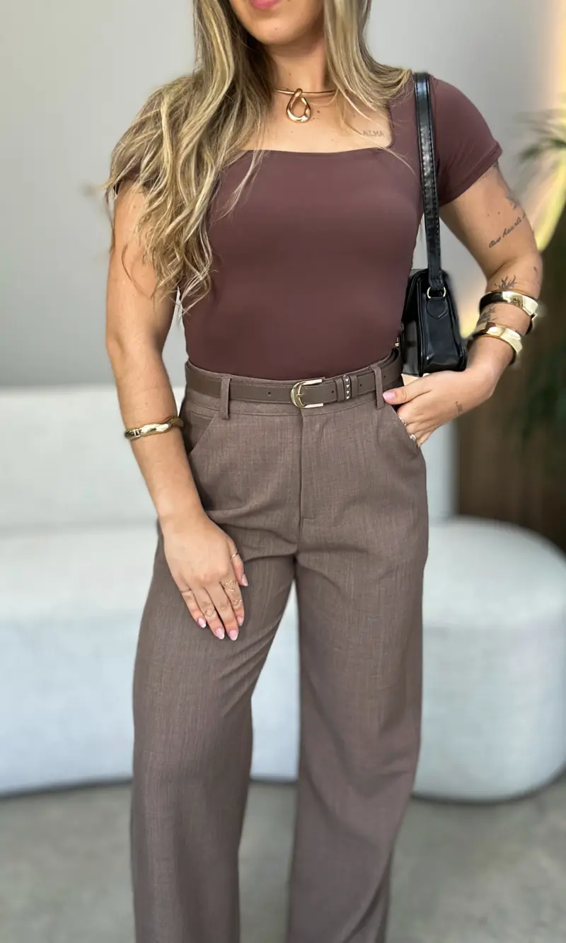 calça alfaiataria lorena marrom calça alfaiataria lorena marrom