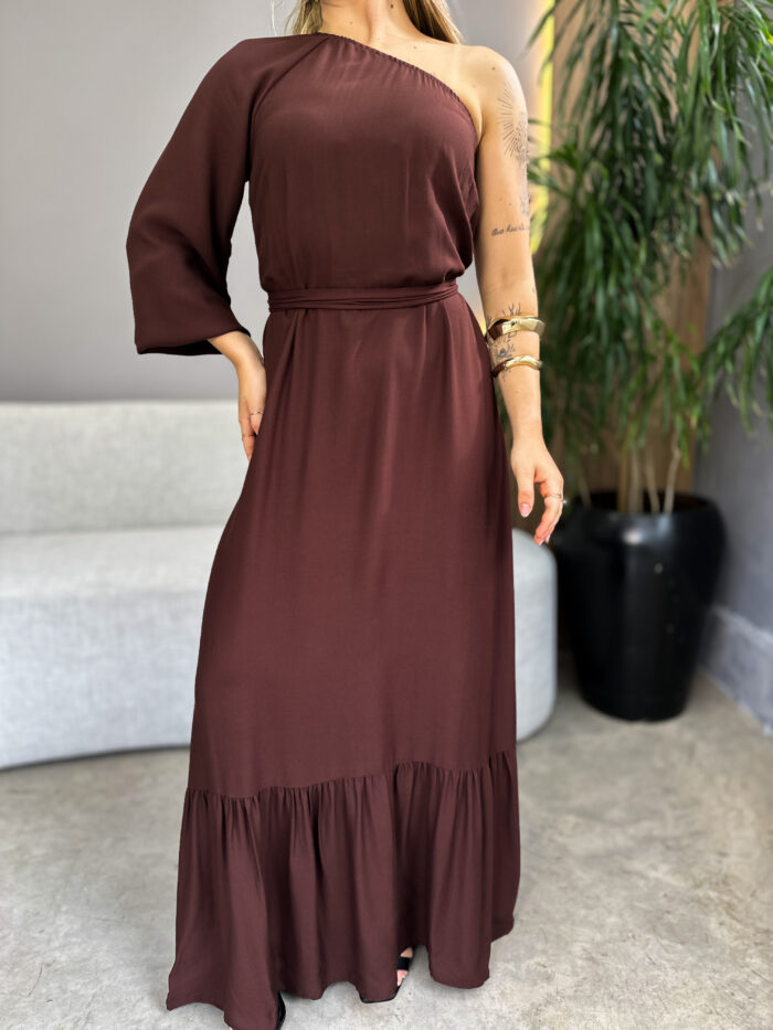 vestido lorena marrom vestido lorena marrom