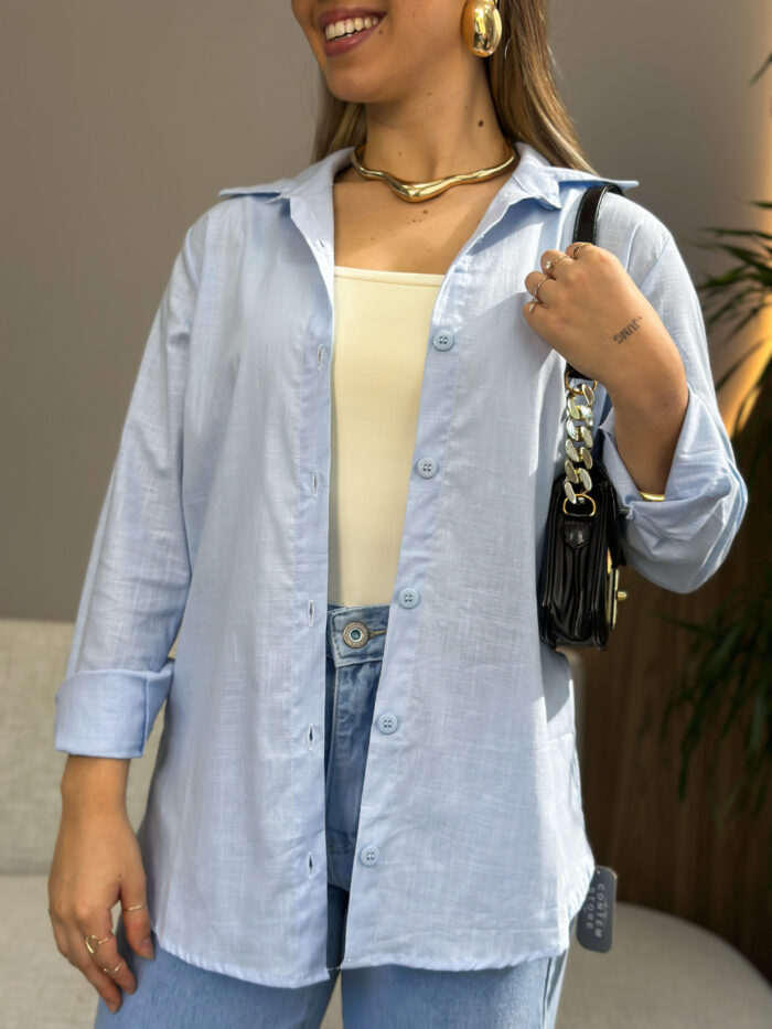 camisa zuri azul camisa zuri azul