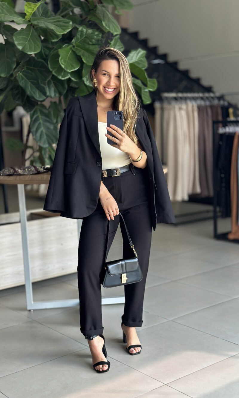 calça alfaiataria loreta preto