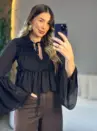 blusa esmeralda preto