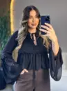 blusa esmeralda preto