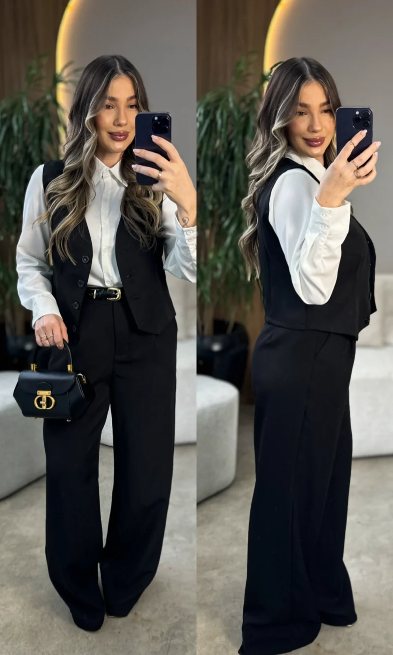 conjunto alfaiataria yang preto