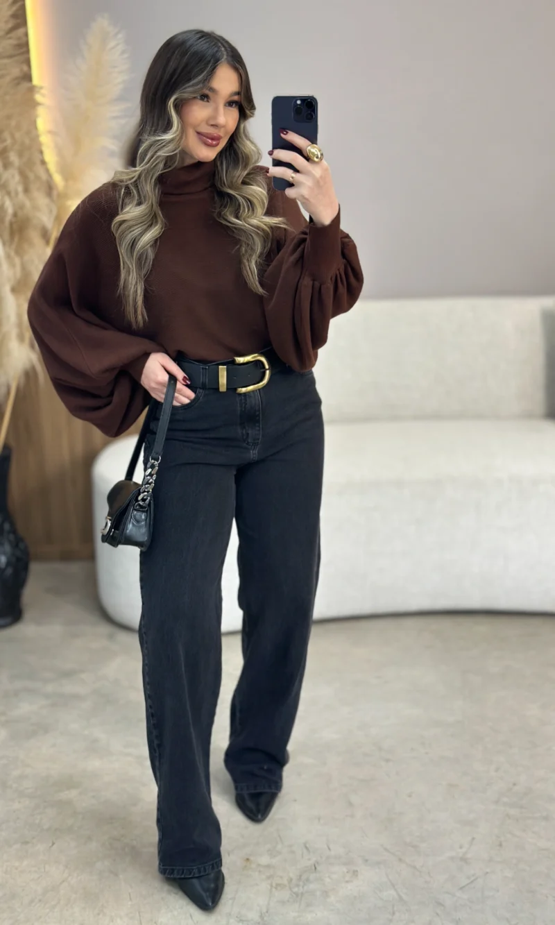 blusa ofelia marrom