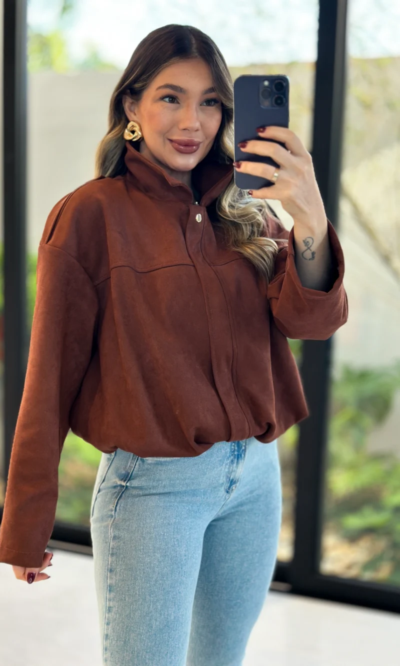 jaqueta suede zara preto