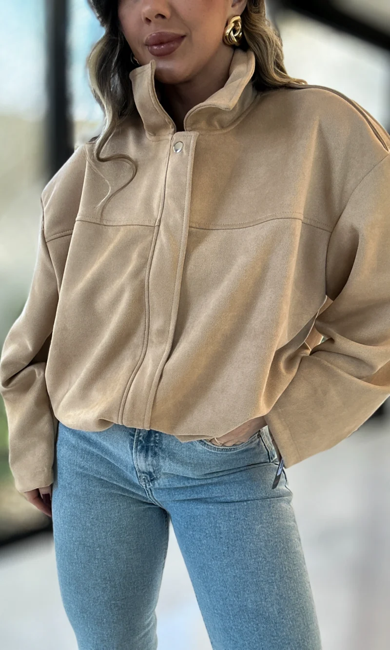 jaqueta suede zara preto