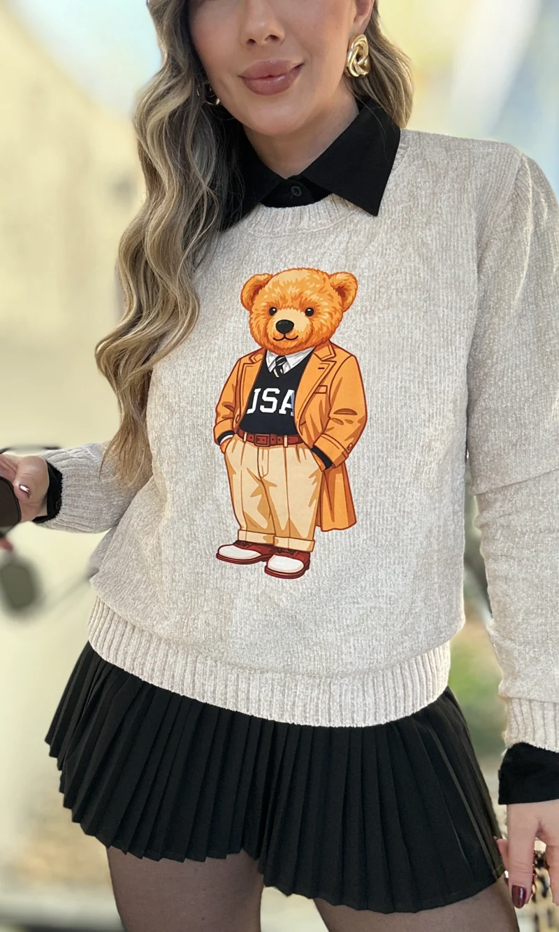 blusa teddy preto