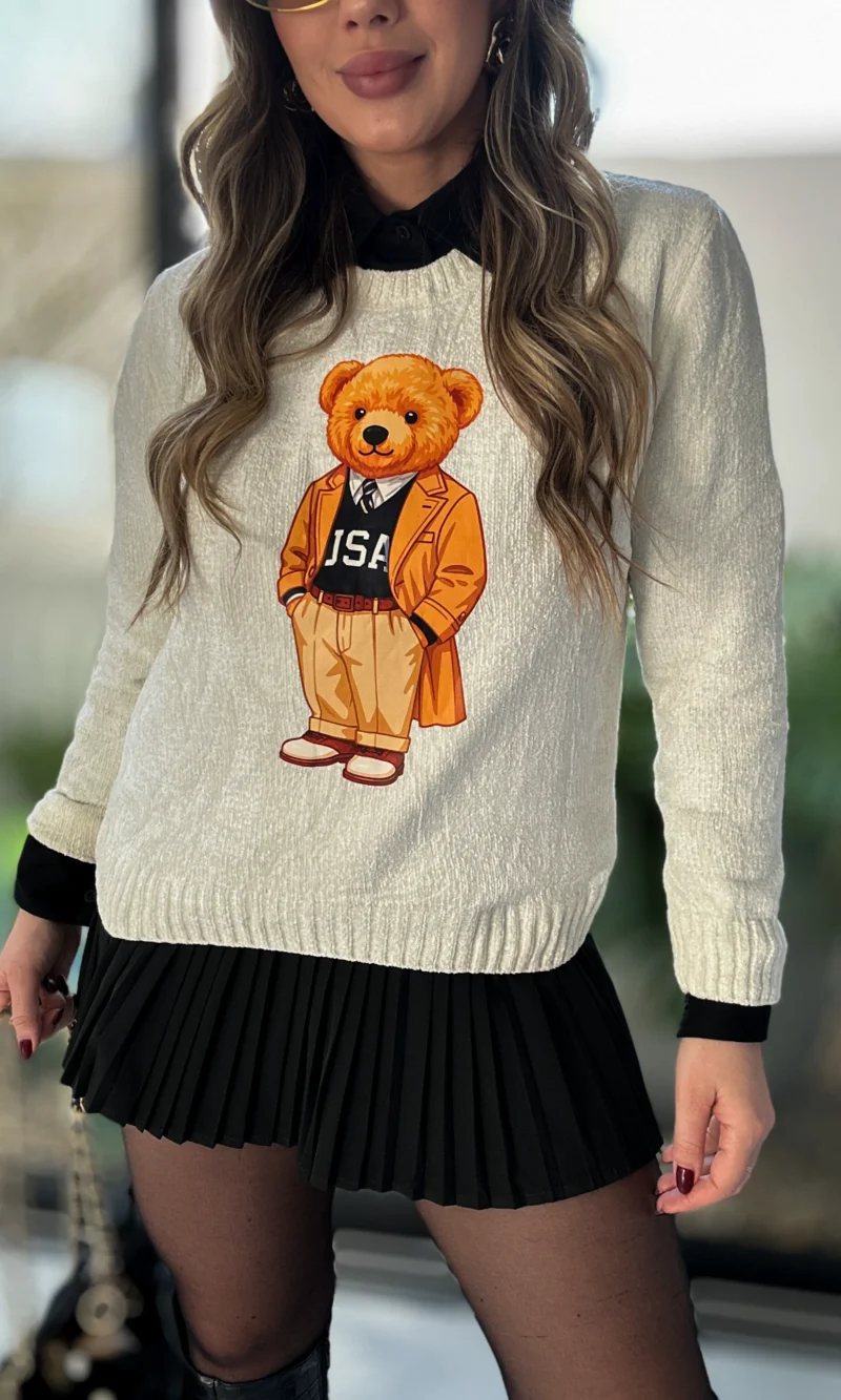 blusa teddy preto