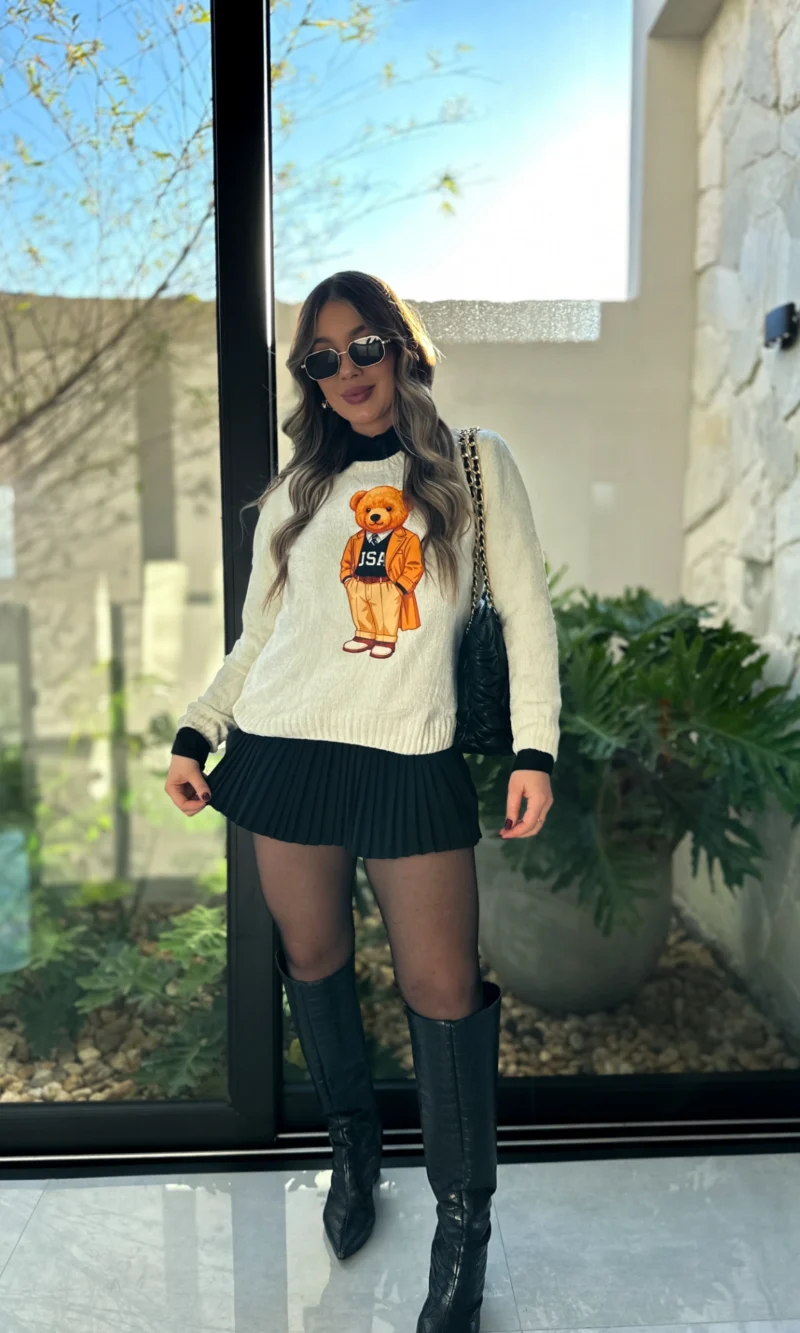blusa teddy preto