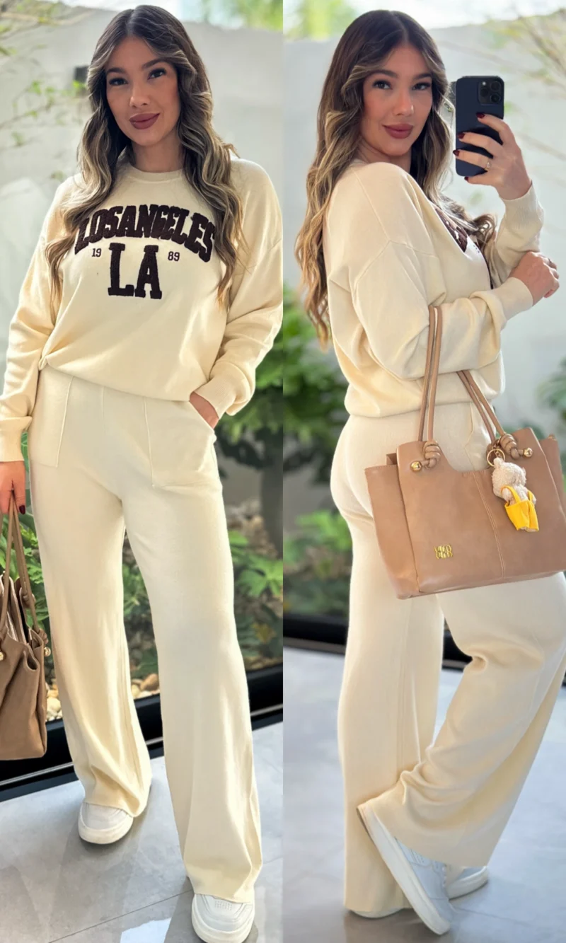 conjunto los langeles marrom