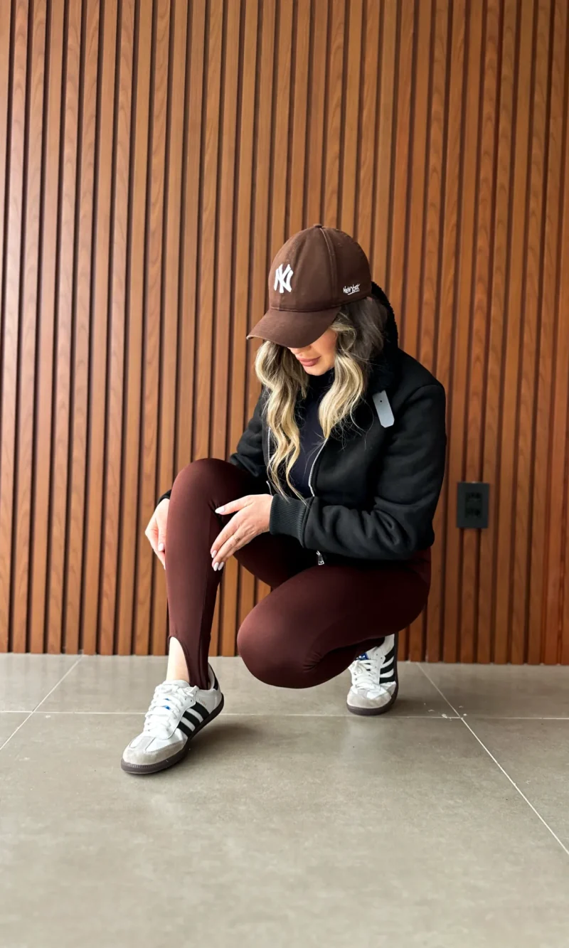 legging fuso termica marrom