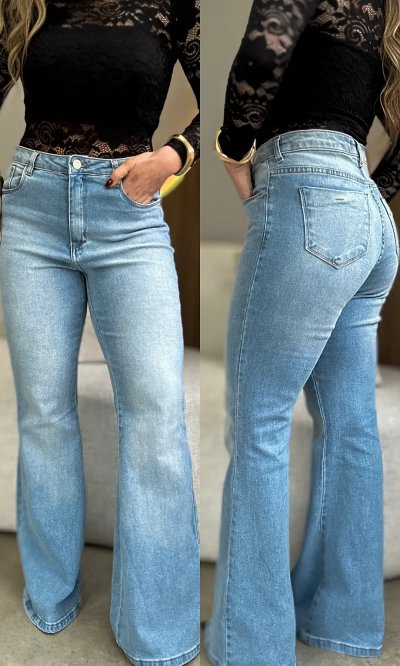 calça flare consciência