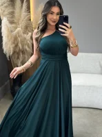 vestido rose verde